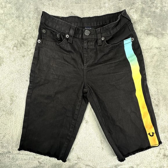True Religion Kids‎ Shorts Size 16 Geno Cut Off Short black - Picture 1 of 9